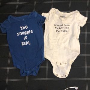 2 Indigo Baby Onesies